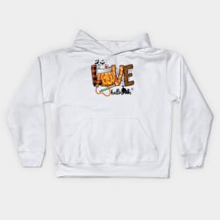 Love Halloween Pumpkin Nurse Kids Hoodie